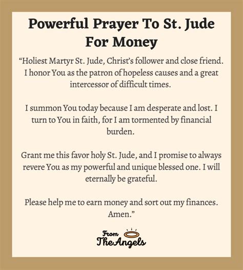 prayer for financial help st jude|catholic prayers for money blessings.